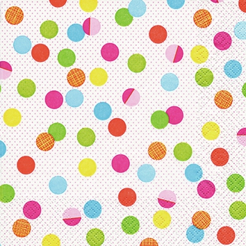 Tovaglioli 25x25 cm - Party Dots, Punti,  Coriandoli,  Partito,  Colorato,  Campione,  Celebrazione,  Festa,  Compleanno,  Eventi