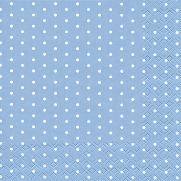 Servietten 25x25 cm - Mini Dots light blue, Karos Servietten 25x25 cm - Mini Dots light blue