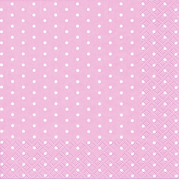 Servietten 25x25 cm - Mini Dots rose