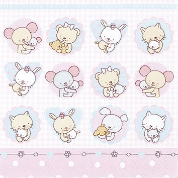 Servilletas 25x25 cm - Little Family Girl