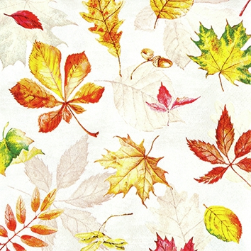 Napkins 25x25 cm - Scattered Foliage
