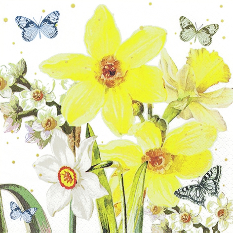 Servilletas 25x25 cm - Watercolor Narcissus