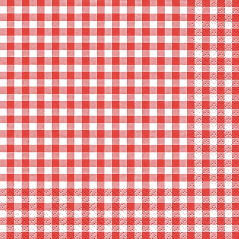 Napkins 33x33 cm - Karo red, samples Napkins 33x33 cm - Karo red