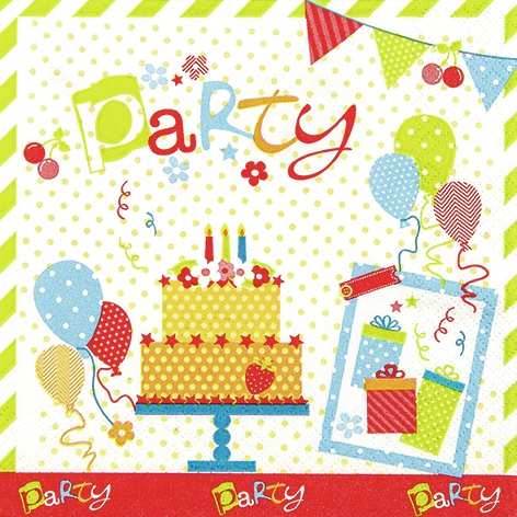 Napkins 33x33 cm - Party Party Party