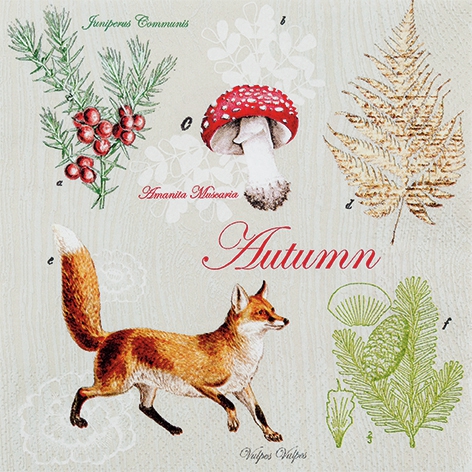 Napkins 33x33 cm - Fox in Autumn