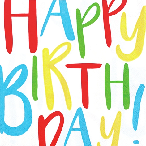 Napkins 33x33 cm - Happy Birthday!