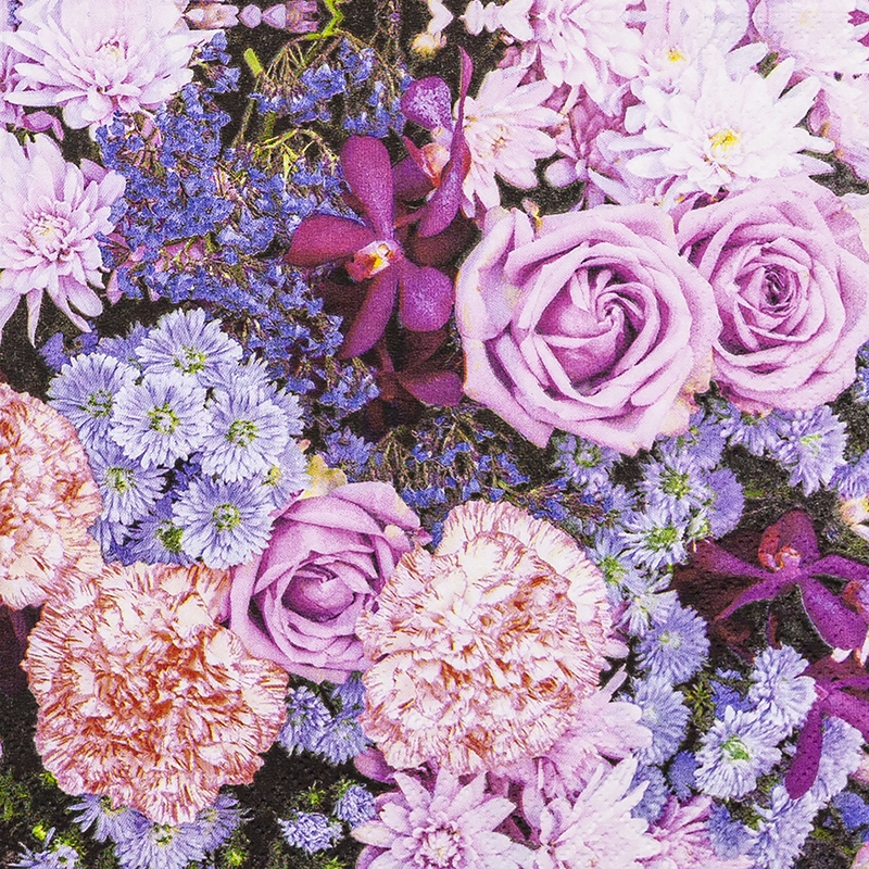 Napkins 33x33 cm - Lilac Flowers