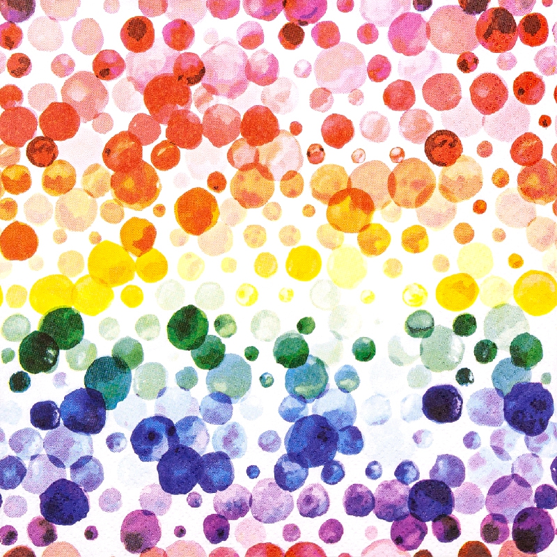 Servietten 33x33 cm - Colourful Dots