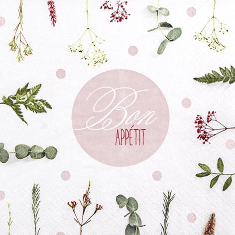 Servietten 33x33 cm - Bon Appétit
