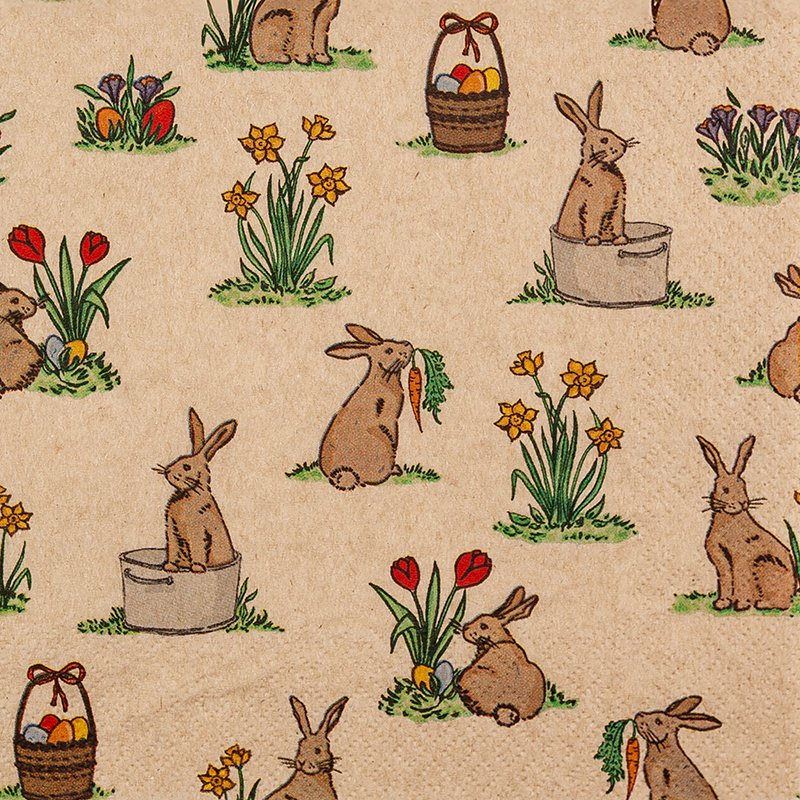 Servietten 33x33 cm - Little Rabbits eco