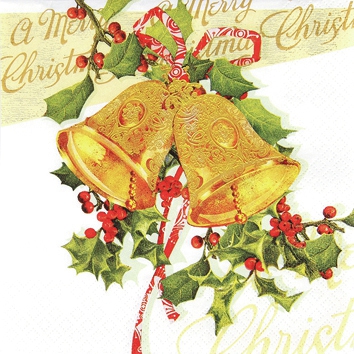Servietten 25x25 cm - Traditional Bells