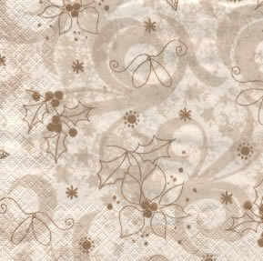 Servilletas 33x33 cm - Classical Christmas copper