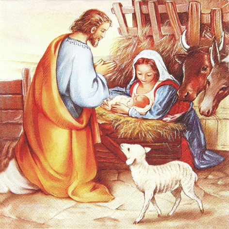 Servietten 33x33 cm - Jesus is born