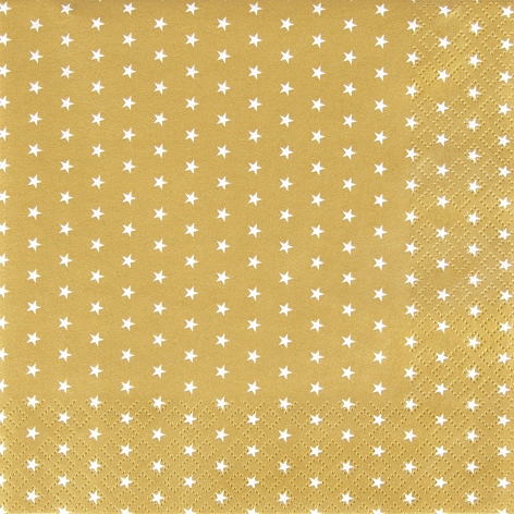Servietten 33x33 cm - Mini Stars gold, Sterne, gold Servietten 33x33 cm - Mini Stars gold