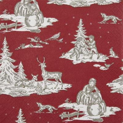 Servietten 33x33 cm - Hivernal, Schnee, Wald, Kristalle, Wiesen Servietten 33x33 cm - Hivernal