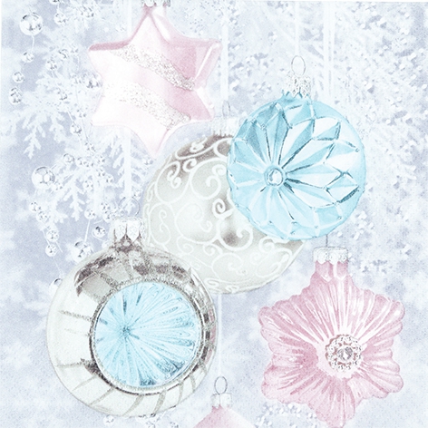 Napkins 33x33 cm - Soft Baubles