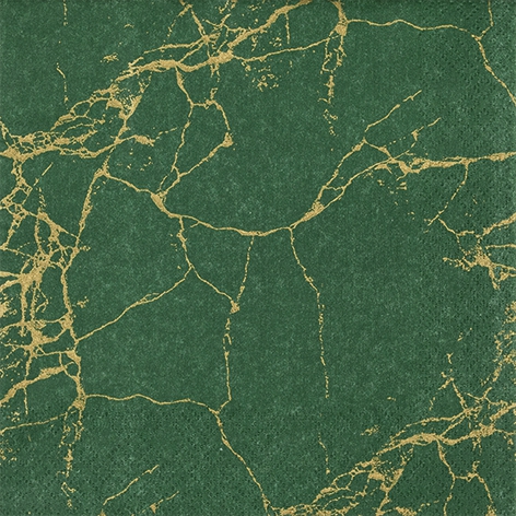 Servilletas 33x33 cm - Royal Marble dark green