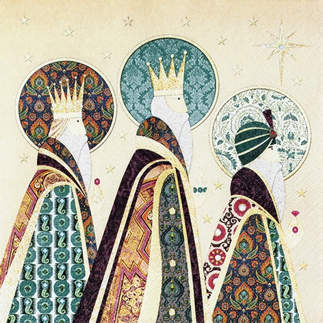 Servietten 33x33 cm - Three Kings