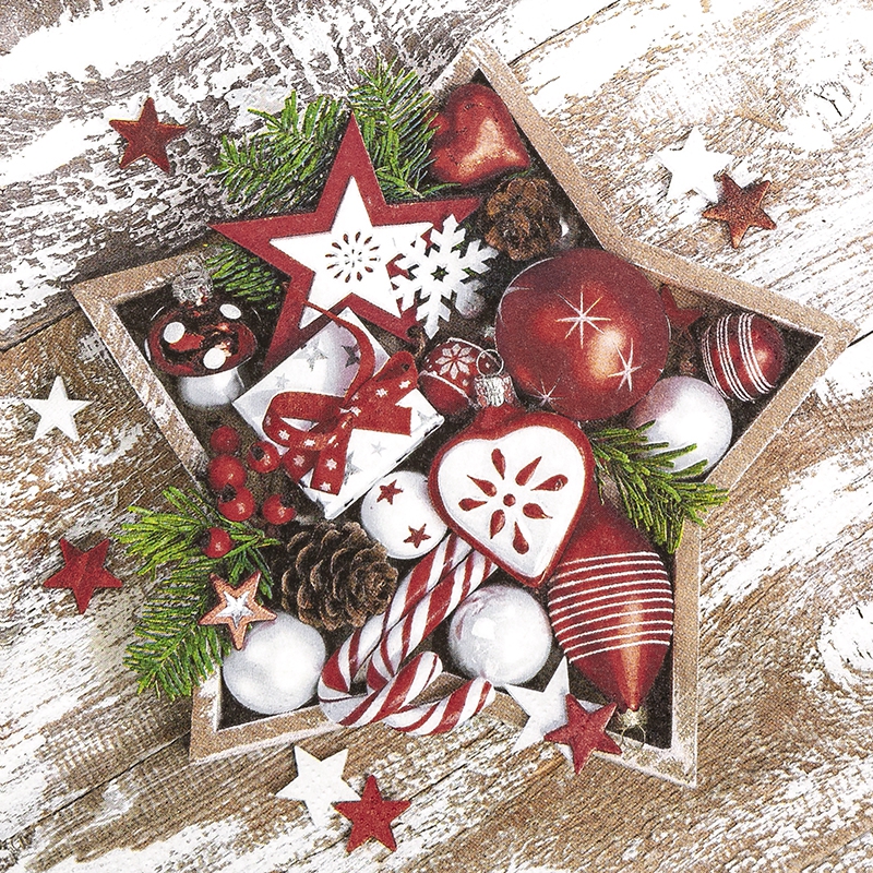 Servietten 33x33 cm - Star Arrangement