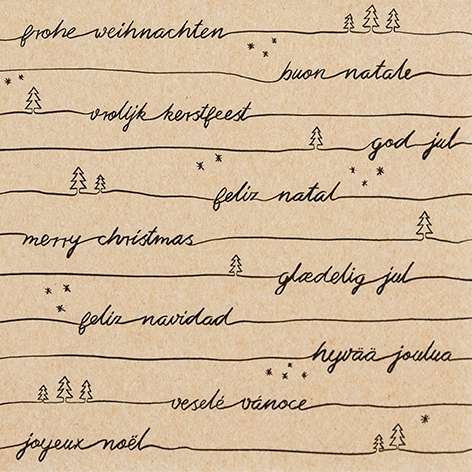 餐巾33x33厘米 - Christmas Wishes