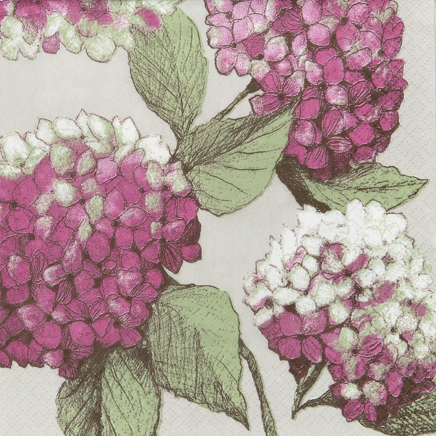 Servietten 24x24 cm - Hortensia