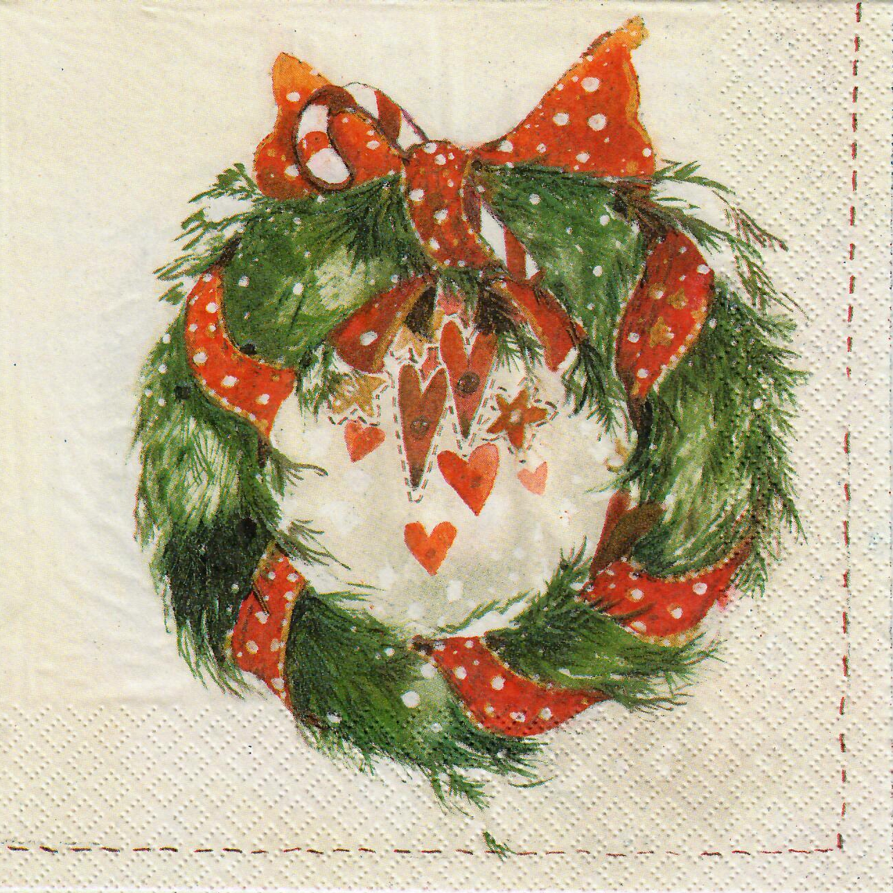 餐巾33x33厘米 - Havi napk Kranssi 