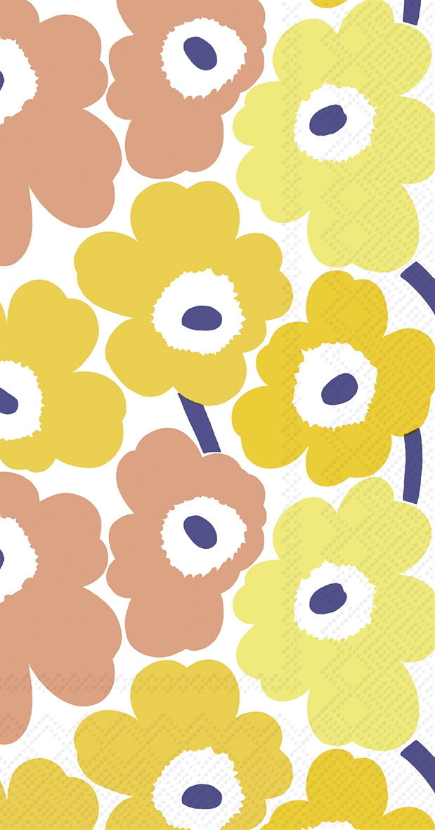 Tovaglioli per buffet - MINI UNIKKO yellow, Fiori,  Marimekko,  I fiori,  Arte,  Pittura