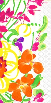 Buffet Servietten - URSULA, Blumen Buffet Servietten - URSULA