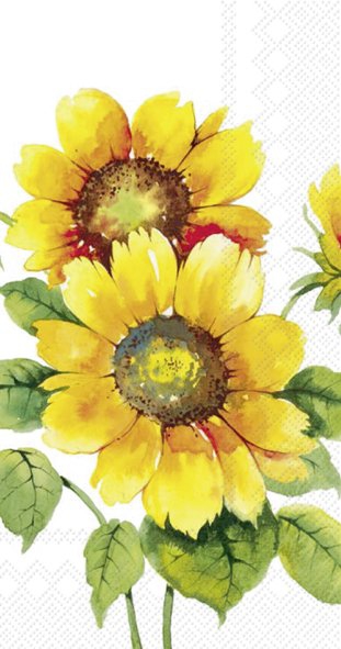 Buffet Servietten - COLOURFUL SUNFLOWERS, Sonnenblumen,  Blumen
