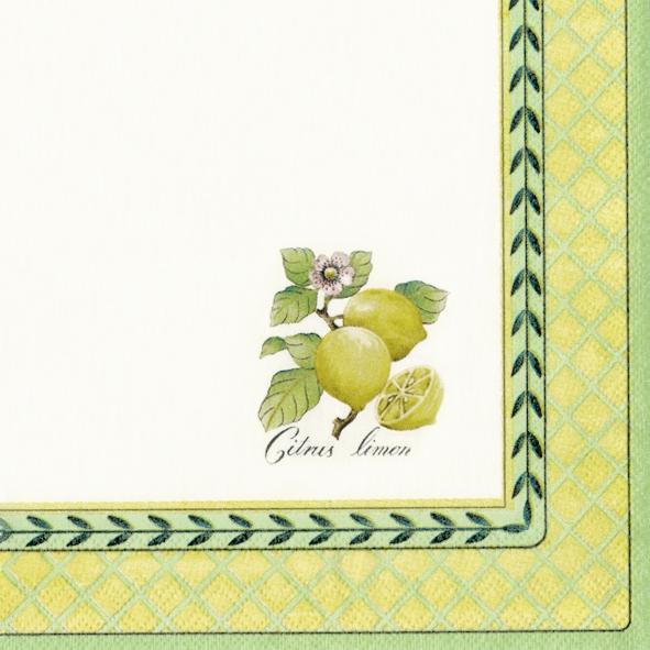 Servietten 25x25 cm - FRENCH GARDEN V & B, Zitronen Servietten 25x25 cm - FRENCH GARDEN V & B