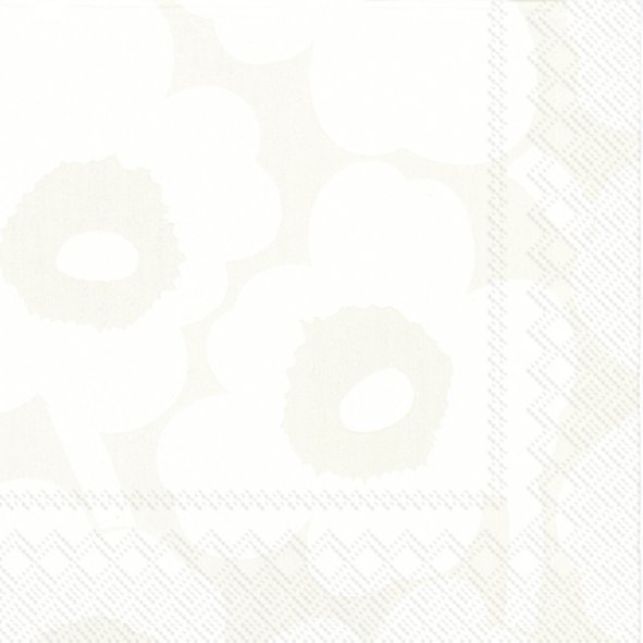 Servietten 25x25 cm - UNIKKO white grey