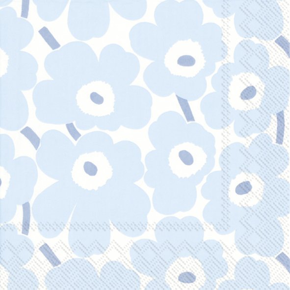 Servietten 25x25 cm - MINI UNIKKO light blue