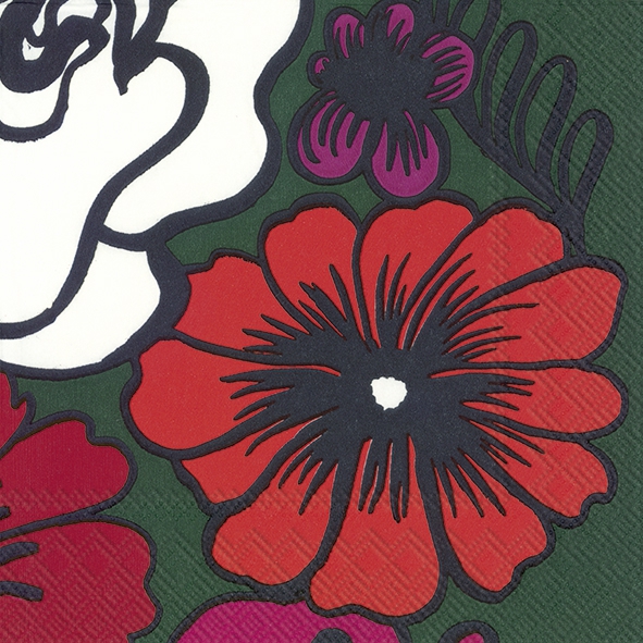 Servilletas 25x25 cm - ELÄKÖÖN ELÄMÄ dark green