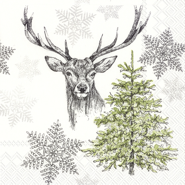 Guardanapos 25x25 cm - WINTER WILDLIFE