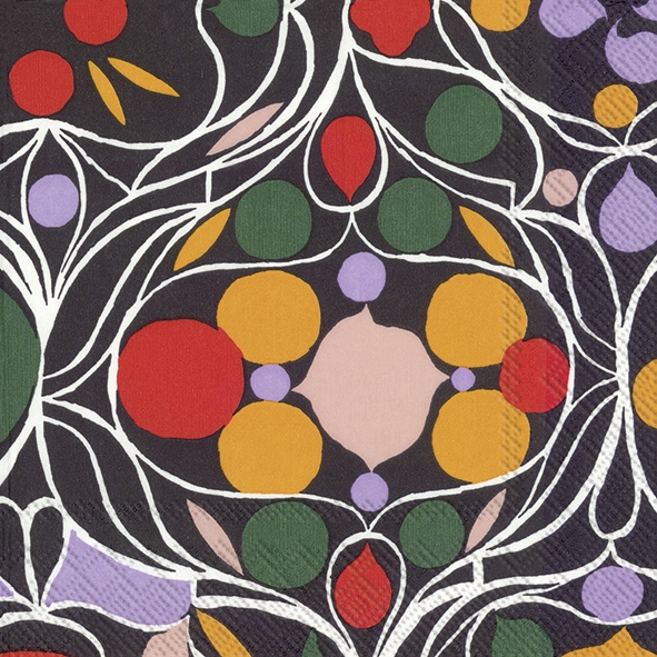 Servilletas 25x25 cm - TALVIPALSATSI black