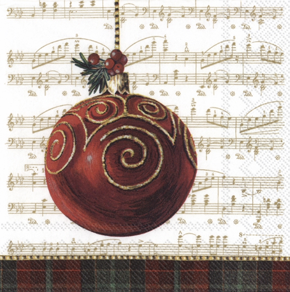 Guardanapos 25x25 cm - CHRISTMASSY DECORATION red