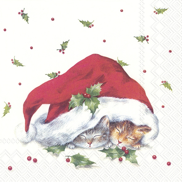 Guardanapos 25x25 cm - SWEET CHRISTMAS CATS