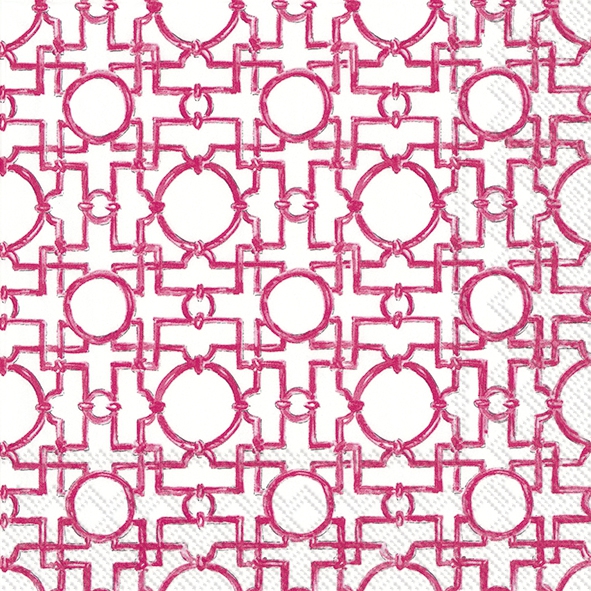 Napkins 25x25 cm - AIKO pink, ornaments, samples Napkins 25x25 cm - AIKO pink