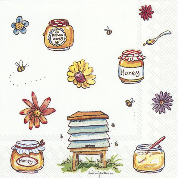 Servietten 25x25 cm - BEE HONEY