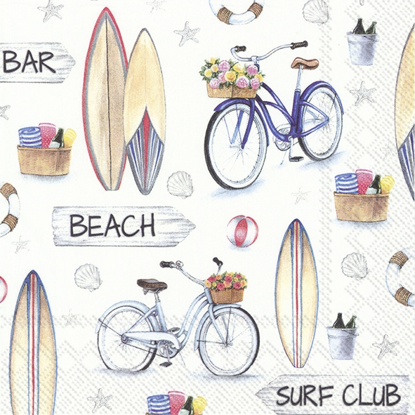 Napkins 25x25 cm - SURF CLUB