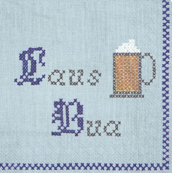 Napkins 25x25 cm - LAUSBUA blue, Bavaria, Oktoberfest, regions, scripts Napkins 25x25 cm - LAUSBUA blue