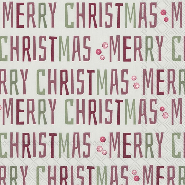 Servietten 25x25 cm - WINTER MERRY CHRISTMAS linen