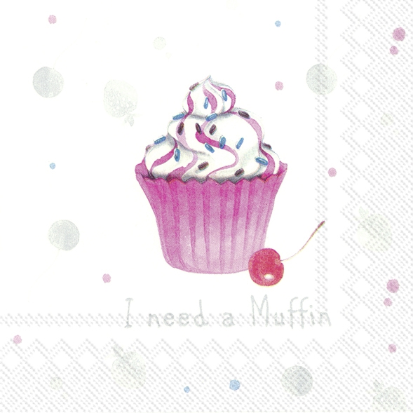 Napkins 25x25 cm - DONUTS LOVE, Muffin, Ice, cakes, biscuits Napkins 25x25 cm - DONUTS LOVE