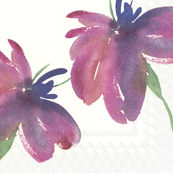 Napkins 25x25 cm - ARTESANO FLOWER ART V&B, flowers Napkins 25x25 cm - ARTESANO FLOWER ART V&B