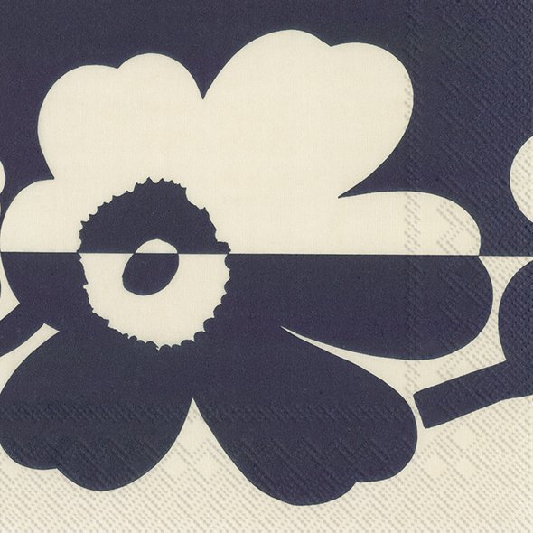 Serwetki 25x25 cm - SUUR UNIKKO linen blue, Kwiaty