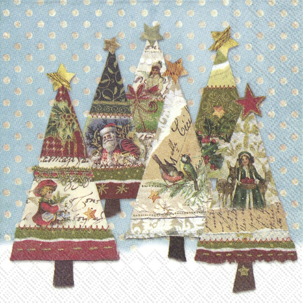 Servietten 25x25 cm - NOSTALGIC TREES