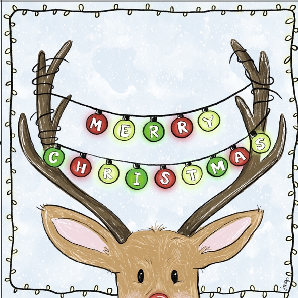 Servietten 25x25 cm - MERRY REINDEER
