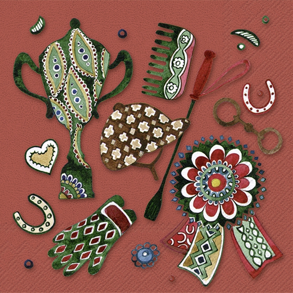 Serviettes 25x25 cm - DARIO red