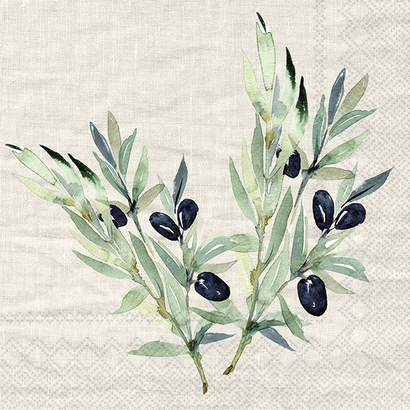 Napkins 25x25 cm - OLIO DI OLIVA linen