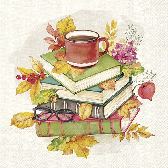 Servilletas 25x25 cm - READING TIME cream